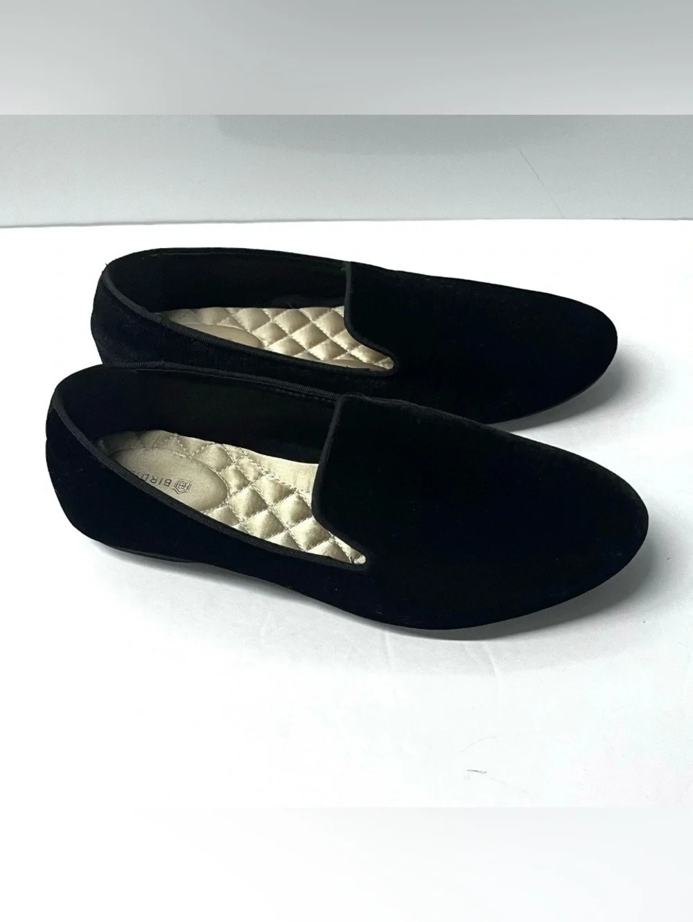 Birdies The Starling Loafers Women’s Size 7.5 black velvet flat shoes